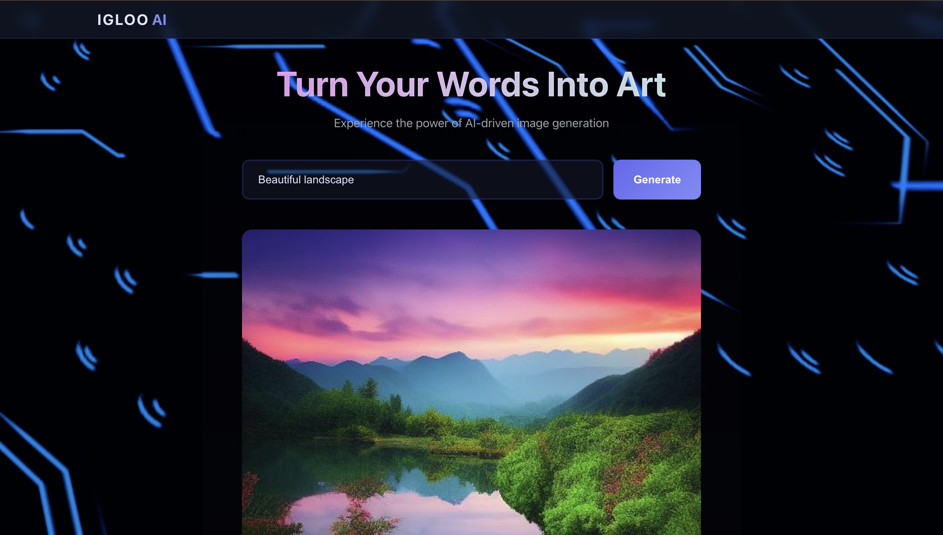 Igloo Image Generator App
